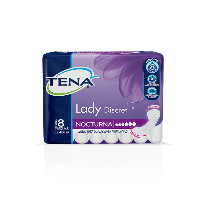 TENA TOALLA LADY NOCTURNA X 8 UNDS