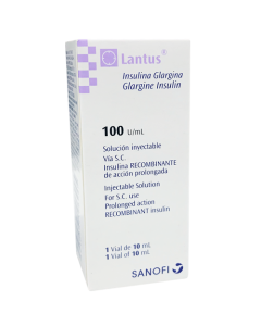 LANTUS INSULINA GLARGINA AMPOLLA 100 / UL 10 ML