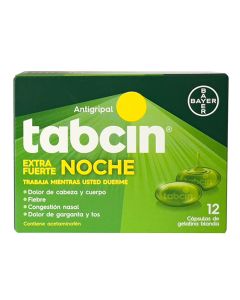 TABCIN EXTRA FUERTE NOCHE LIQ GELS X 12 CAPS