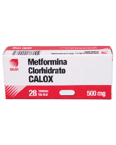 CALOX METFORMINA CLORHIDRATO TABLETAS 500 MG