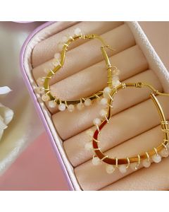 ARGOLLAS05GDE AMAPOLA CORAZÓN Y CRISTALES