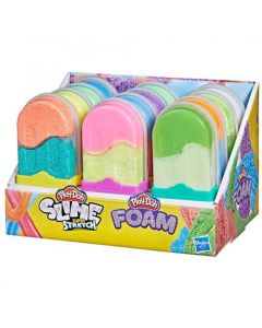 PLAY-DOH PALETAS SLIME SÚPER STRECH Y FOAM SURT/6 C/UNO