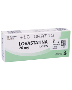 LOVASTATINA TABLETAS 20 MG