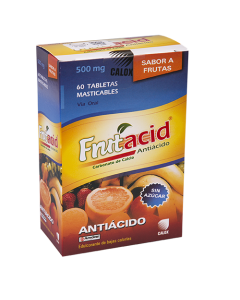 FRUTACID TABLETAS 500 MG