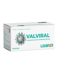 VALVIRAL TABLETAS 500 MG