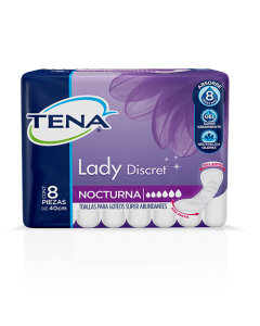 TENA TOALLA LADY NOCTURNA X 8 UNDS