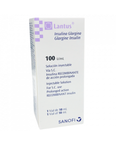 LANTUS INSULINA GLARGINA AMPOLLA 100 / UL 10 ML
