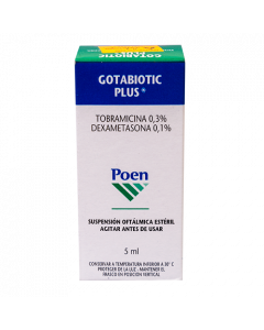 GOTABIOTIC PLUS 0.3% SUSPENSION OFTALMICA 5 ML