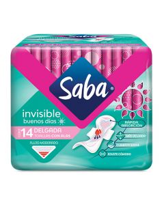 SABA INVISIBLE CON ALAS TOALLAS FEMENINAS