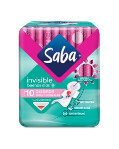 SABA ULTRA INVISIBLE CON ALAS TOALLAS FEMENINAS