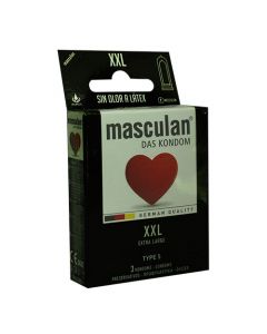 MASCULAN PRESERVATIVO BLACK XXL X 3 UNDS