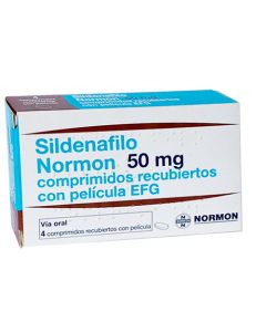 SILDENAFILO 50 MG X 4 COMP NORMON