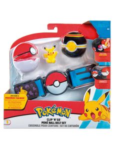 CINTURÓN POKÉMON CON 2 POKÉBOLAS CLIP´N´GO SURT/2 4A+