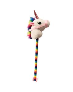 UNICORNIO DE PALO MULTICOLOR CON SONIDOS 3A+ (33976)