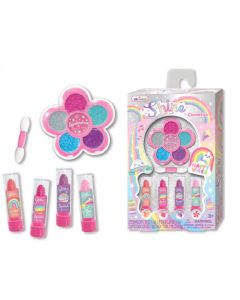 SET DE COSMÉTICOS BRILLANTES ARCOIRIS 8A+