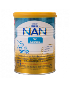 LECHE NAN PREMATUROS SIN LACTOSA POLVO SOLUBLE 400 G