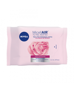 NIVEA TOALLA DESMAQUILLANTE ROSAS X 25 UNIDADES